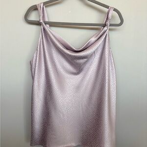 Elegant Lavender Satin Women's Top